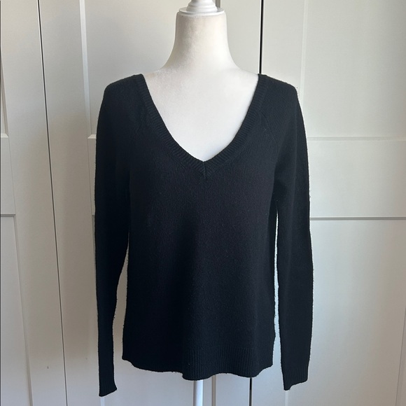Calypso St. Barth Black Double V-Neck Cashmere Sweater | XS - Picture 2 of 5